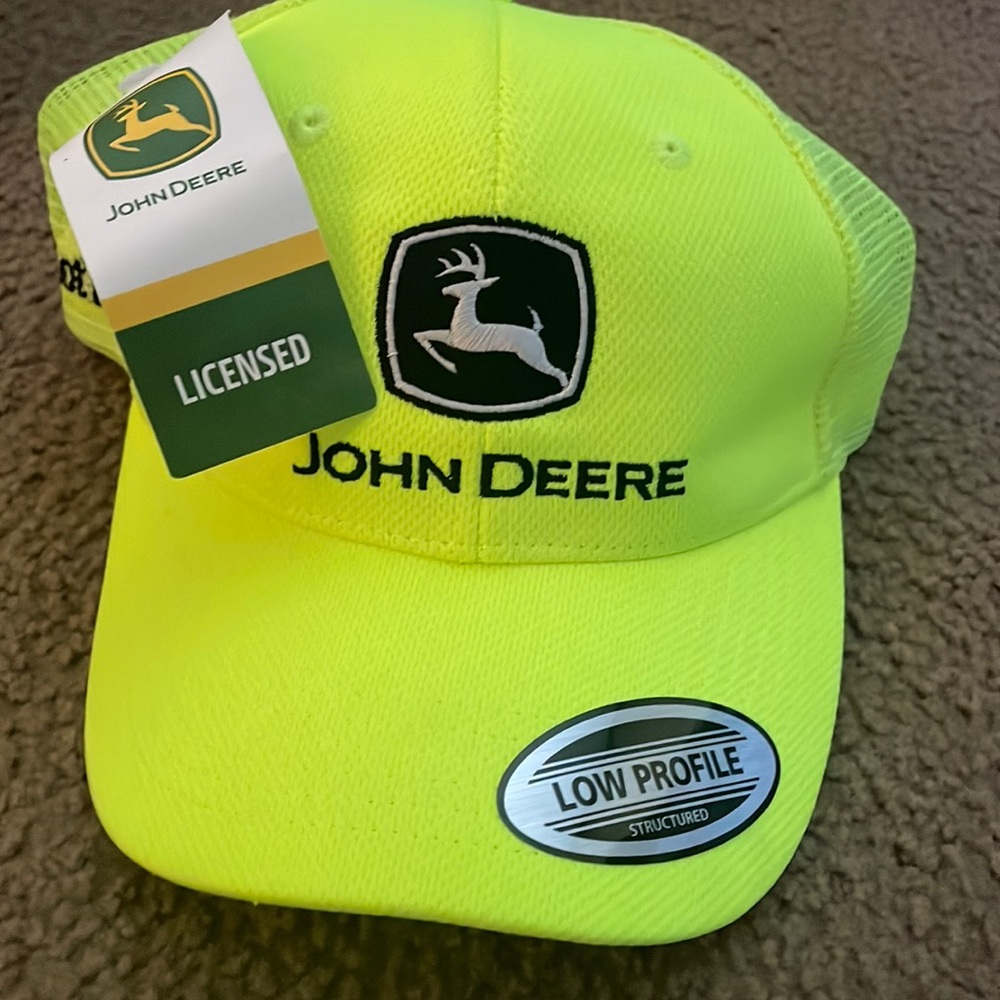 Neon color hat.  Can be unisex.